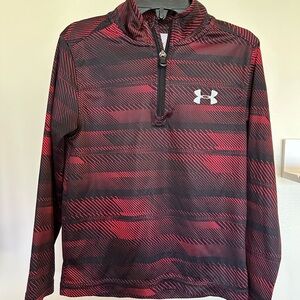 Under Armour Black and Red Athletic Pullover